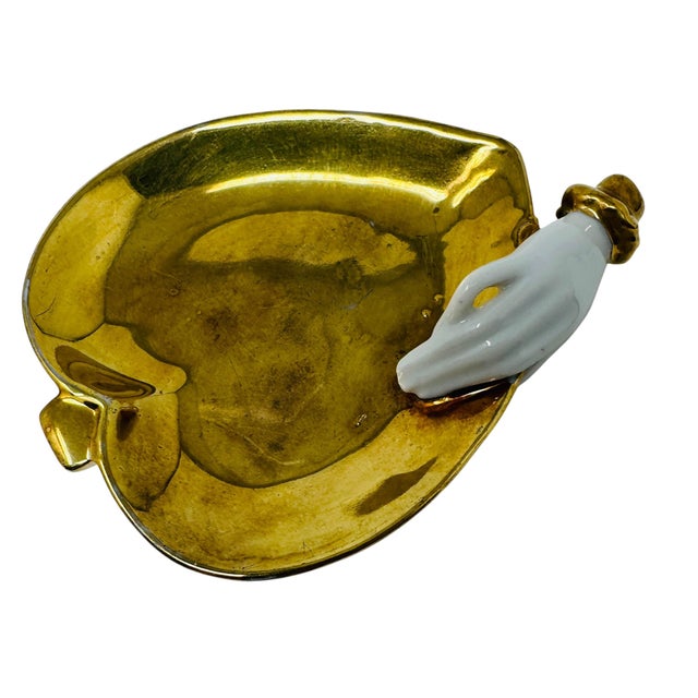 1950s Mid-Century Hollywood Regency 22k Gold Playing Card Suit Trinket Dishes - Set of 4 For Sale - Image 5 of 15