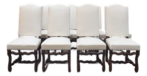 1920s Set of Eight Os De Mouton French Walnut Chairs