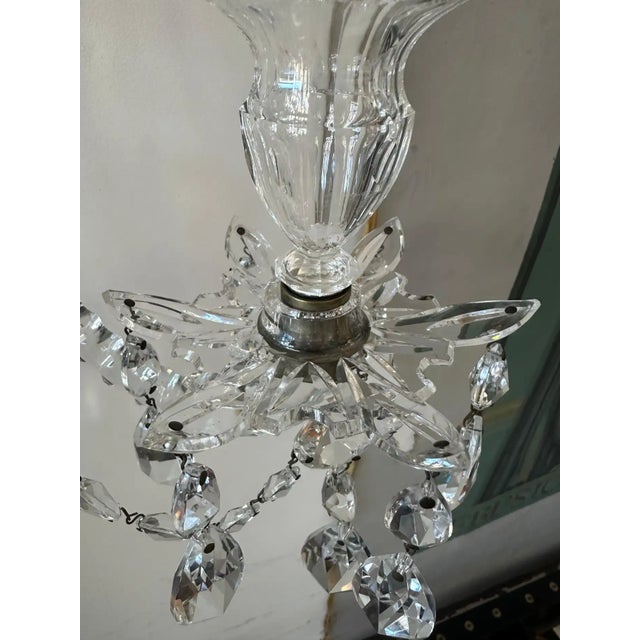 Set of Four Georgian Finely Cut Crystal Wall Sconces For Sale In Boston - Image 6 of 12