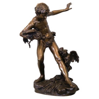 Boy with Roosters from Paul Chevre For Sale