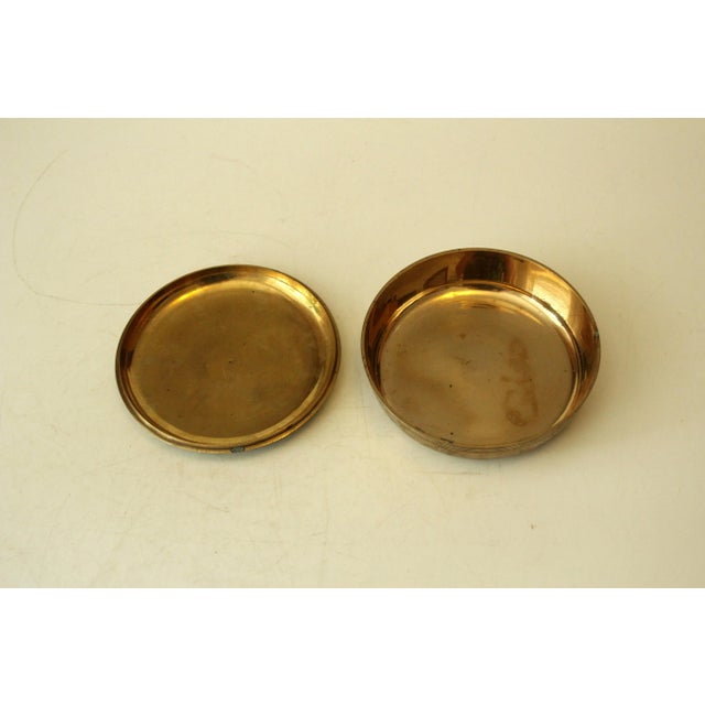 Mid-Century Modern 1970s Vintage - Cloisonne and Brass Jewelry Box For Sale - Image 3 of 6