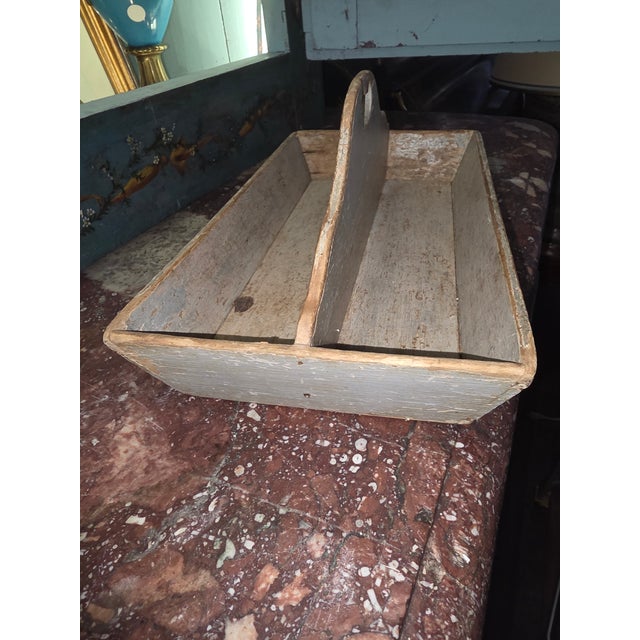 Late 19th Century Primitive Caddy With Painted Surface For Sale - Image 5 of 7