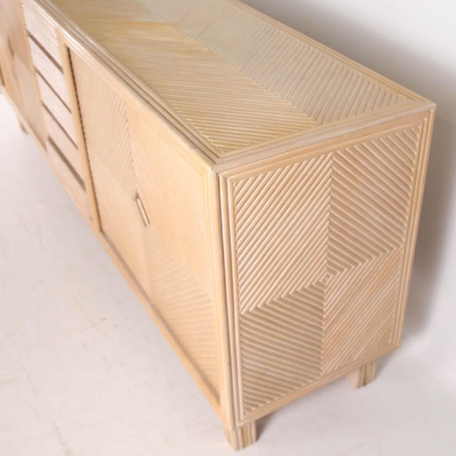 Rattan and Brass Sideboard, 1970s For Sale - Image 10 of 18