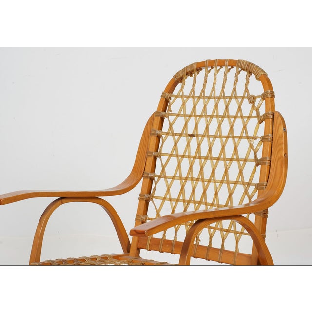 1970s Vintage Snocraft Snowshoe Rocking Chair For Sale - Image 5 of 7