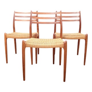 Model 78 Chairs by Neils O. Møller for JL Møllers Møbelfabrik, Denmark, 1960s, Set of 3 For Sale