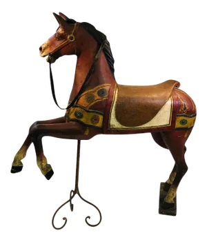 Antique Carved Turn of the Century Carousel Horse