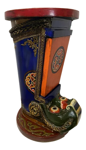 Asian Dragon Carved Stool & Shoe Cabinet 1 or a Pair