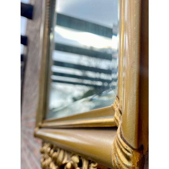 Late 19th Century Large Antique French Monumental Gold Leaf Gilt Mirror, 1890 For Sale - Image 5 of 18