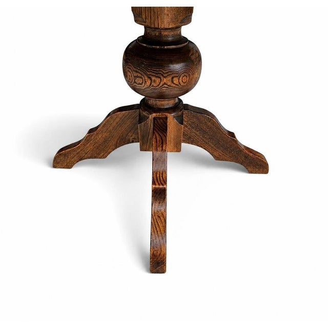 Oak Dining Table with Central Pedestal For Sale - Image 10 of 14