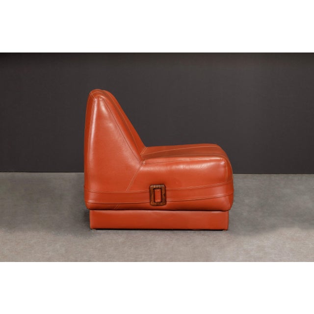 Percival Lafer MP-75 Lounge Chairs w Rosewood Buckles, 1970 Brazil - Set of 4 For Sale - Image 9 of 12