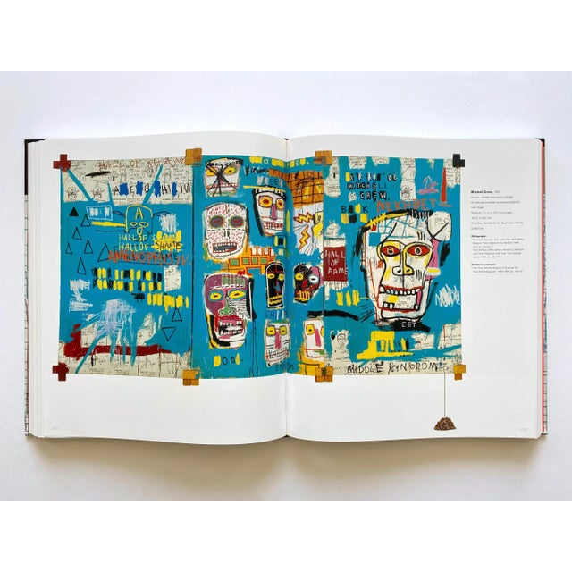 Paper Jean Michel Basquiat " Paintings Catalogue Raisonne " Rare Vintage Landmark Volume Lithograph Print Large Hardcover Slipcase Two Books Set For Sale - Image 7 of 12