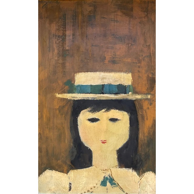 Giclee on canvas print framed Folk Art Woman Add a moment of inspiration to your home or office space with unique,...