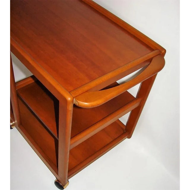 Vintage Mobile Bar in Beech & Teak, 1970s For Sale - Image 4 of 7