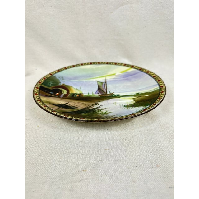 1930s Vintage Nippon Plate & Stand For Sale - Image 5 of 7