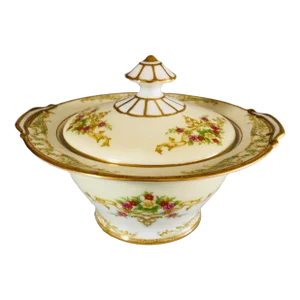 Vintage Noritake "M" Japan Lidded Sugar Bowl