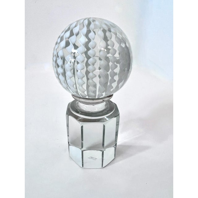 Signed Italian Venini Murano White Ribbon Paperweight For Sale In Los Angeles - Image 6 of 10