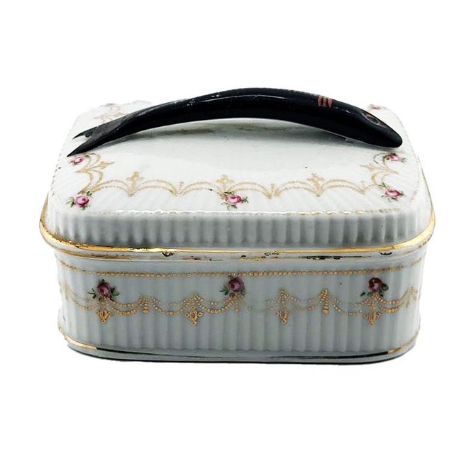 Victorian Victorian Austrian Porcelain Sardine Box - Trinket Box For Sale - Image 3 of 6