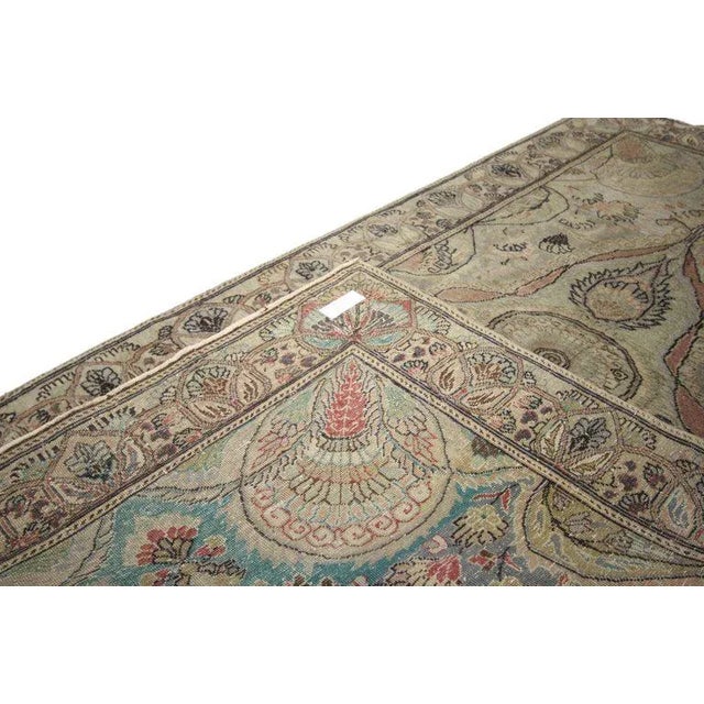 1930s Vintage Gustavian Style Distressed Turkish Oushak Rug - 3′6″ × 6′7″ For Sale - Image 4 of 6