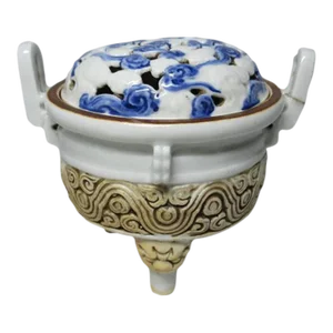 19th Century Japanese Hirado Porcelain Incense Burner