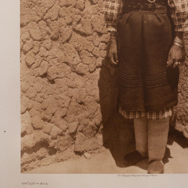 Edward S. Curtis Edward S. Curtis, Suati-Sia Pueblo, Photogravure 1925 For Sale - Image 4 of 5