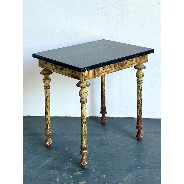 Mid 20th Century Vintage Distressed Wrought Iron Side Table For Sale - Image 5 of 12