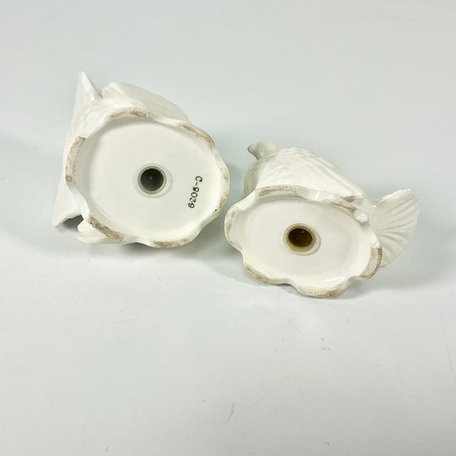 1980s Vintage Arts & Crafts Americana Ceramic Thanksgiving Turkey Salt & Pepper Shakers - A Pair For Sale - Image 11 of 15