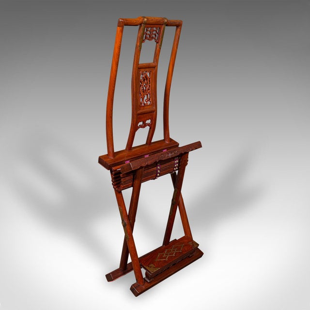 Vintage Folding Veranda Chair, Oriental, Teak Campaign Seat, Art Deco, c.1930 For Sale - Image 12 of 12