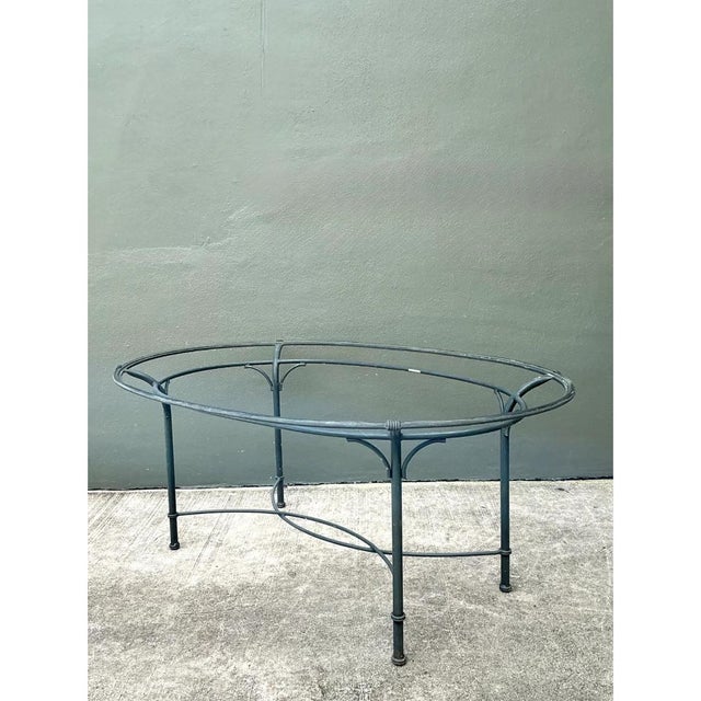 Brown Jordan Vintage Metal Oval Table For Sale - Image 12 of 12