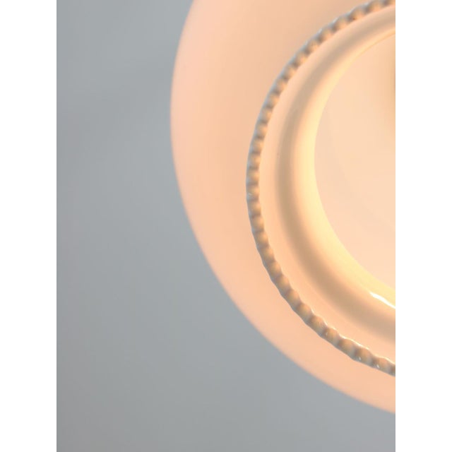 Mid-Century Italian Opaline Glass and Brass Pendant Lamp, Set of 3 For Sale - Image 16 of 18