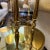 Italian Solid Brass Two Tier Side Tables With Recessed Glass Tops a Pair For Sale - Image 9 of 10