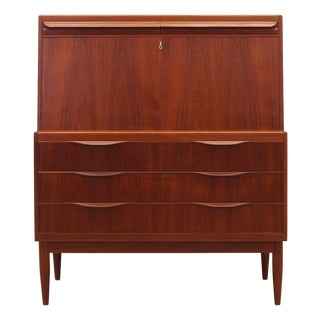 Vintage Danish Teak Secretaire by Erling Torvits for Klim Møbelfabrik, 1960s For Sale