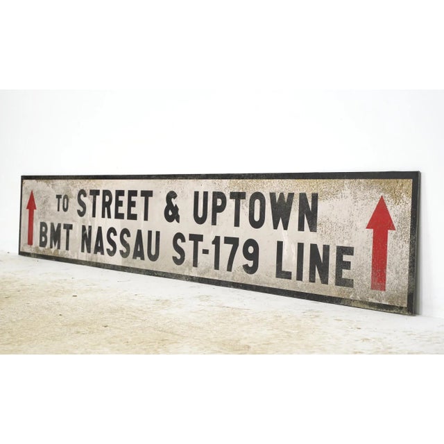 Traditional Reclaimed Marty Supreme Foam Board BMT Nassau St-179 Movie Prop Sign For Sale - Image 3 of 6
