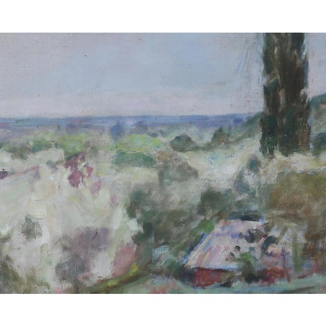 Vintage Ukrainian Impressionist Oil Painting: Rural Landscape, 1970s 67-86 For Sale - Image 4 of 6