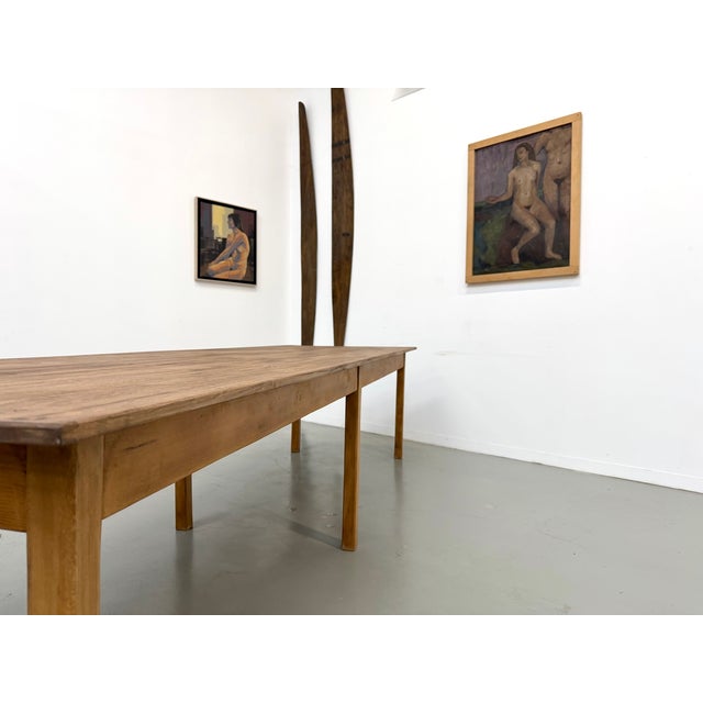 Large Table with 6 Legs in Pine and Rubberwood, 1950s For Sale - Image 11 of 18