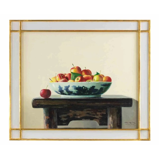 Zhang Wei Guang, Apples on the Table, 2008, Oil on Canvas For Sale - Image 6 of 6