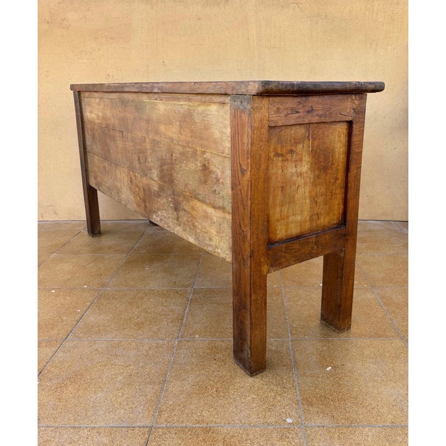 Rustic Spanish Rustic Chestnut Drop-Front Storage Chest, Early 20th Century For Sale - Image 3 of 11