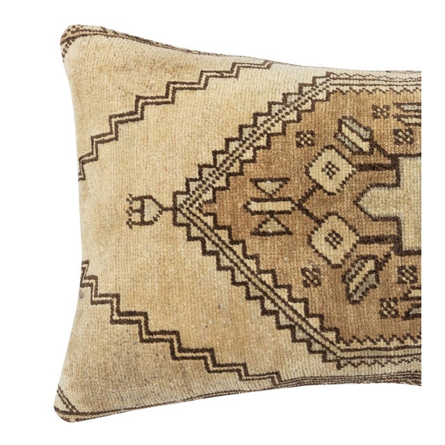 Add a touch of history and warmth to your space with this vintage handmade Turkish wool rug cushion cover. Crafted from...
