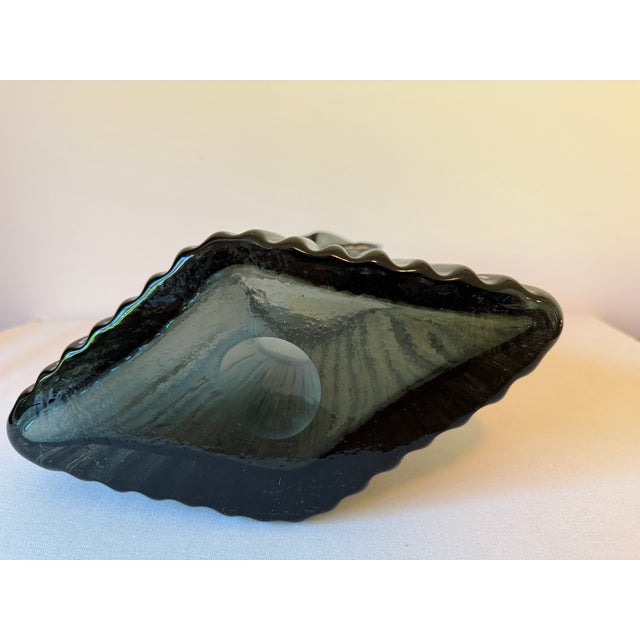Vintage Hand Blown Glass Large Owl Vase For Sale - Image 9 of 9