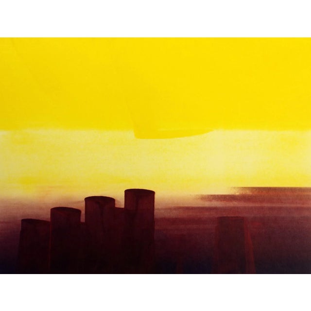 1970s Kristen Gipson Untitled Original Monotype Art Print 1975 Abstract Unframed 23x30 For Sale - Image 5 of 5