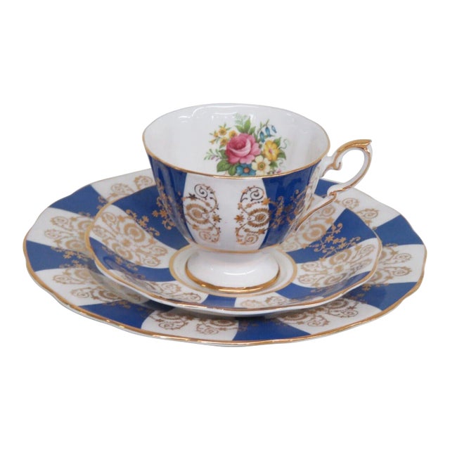 Royal Standard England Bone China Floral Tea Cup Saucer Dessert Plate Set For Sale