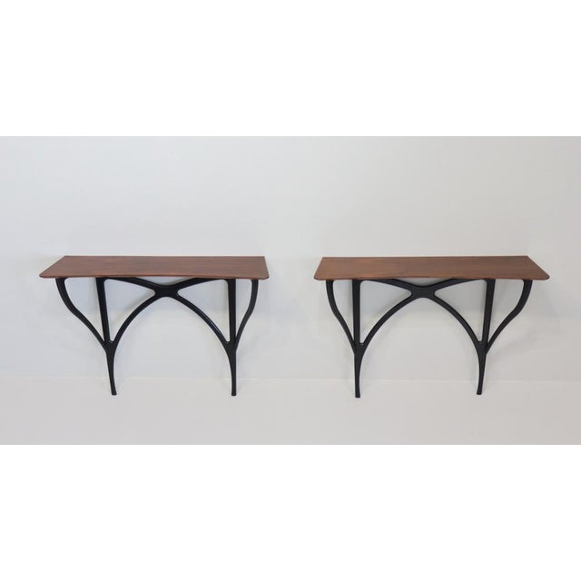 Consoles by Ico Parisi for Spartaco Brugnoli, Cantù, 1950, Set of 2 For Sale - Image 15 of 18