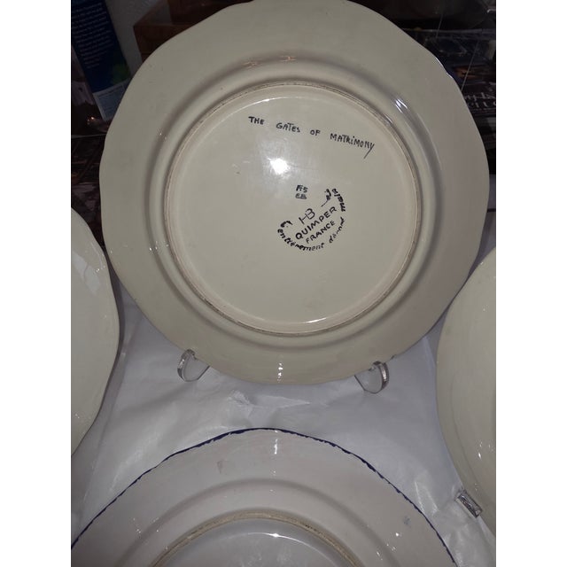Collection of Eight Quimper French Faience Serveware Pieces For Sale In San Antonio - Image 6 of 16