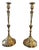 Large Antique Victorian Brass Candlesticks, 1860, Set of 2 For Sale