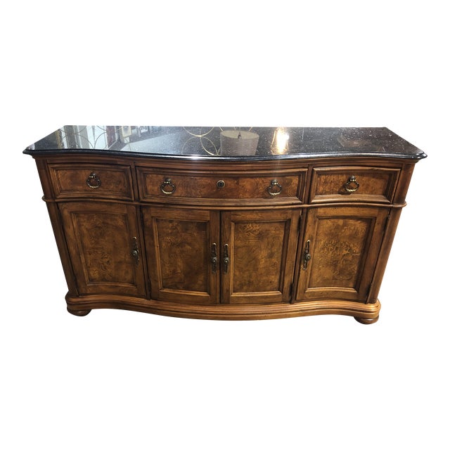 Thomasville British Gentry Buffet With Black Marble Top Chairish