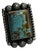 1990s Henry Calladito, Sterling Silver and Turquoise Native American Ring, Size 9 For Sale