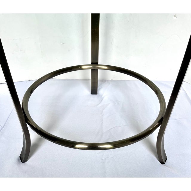 1980s Design Institute of America Beveled Glass Swan Accent Table For Sale - Image 14 of 16