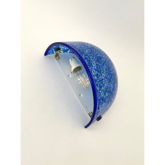 Vintage Murano Glass Neverrino Wall Lamp by Gae Aulenti for Vistosi, 1970s For Sale - Image 12 of 16