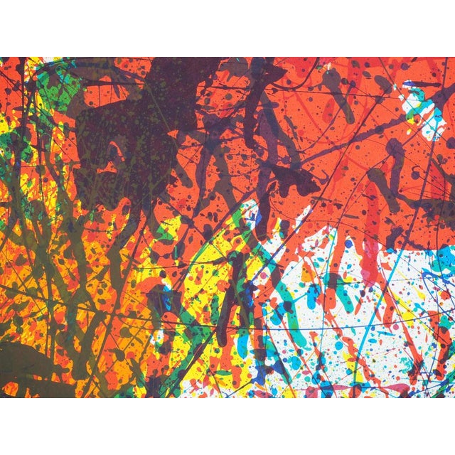 Modern Lithograph Explosion of Colors Poster attributed to Sam Francis, 1983 For Sale - Image 3 of 7
