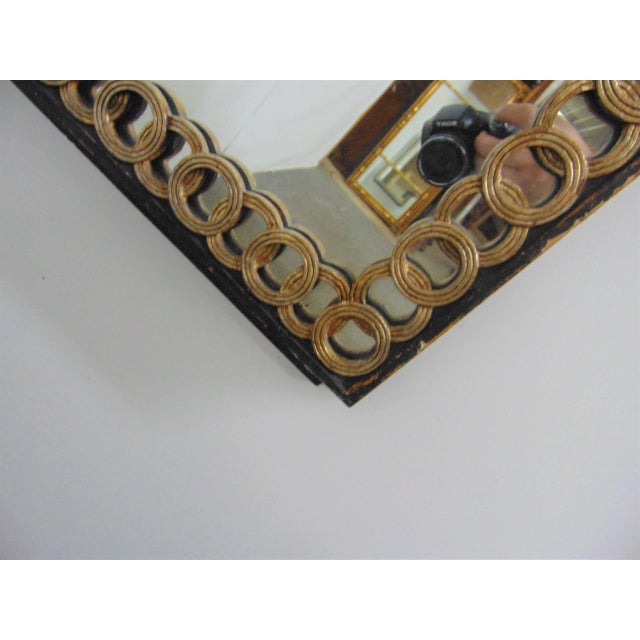 Regency Black & Silver Gilt Ring Mirror For Sale - Image 4 of 5