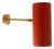 Cylinder Wall Lamp with Red Shade and Chrome Arm by J.T. Kalmar, 1960s For Sale